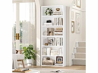 Boekenkast plank - 6 lagen - wit - afbeelding 2 van  6