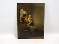 Boerenvrouw in interieur - afbeelding 1 van  4