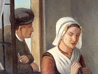 Boerenvrouw in interieur - afbeelding 2 van  4
