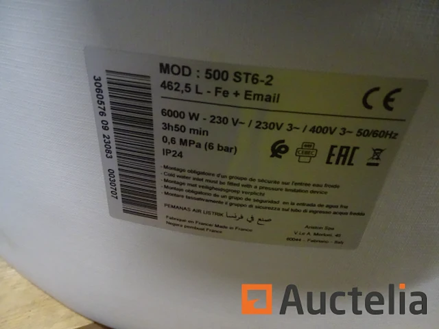 Boiler ariston 500 st6-2 - winkelwaarde 3.495 € - afbeelding 8 van  8