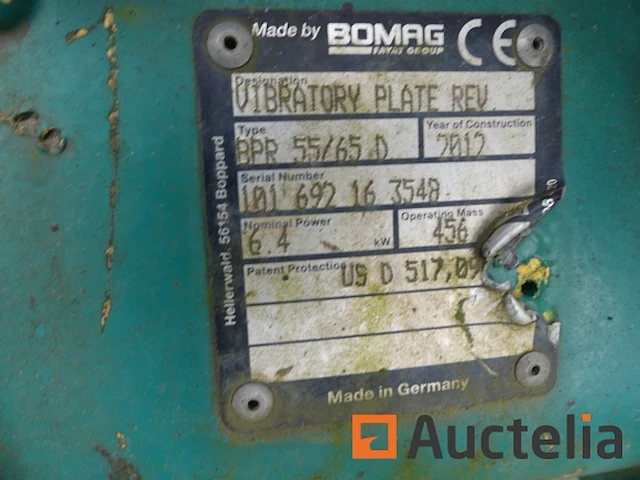 Bomag trilplaat bpr 55/65 d - afbeelding 6 van  11