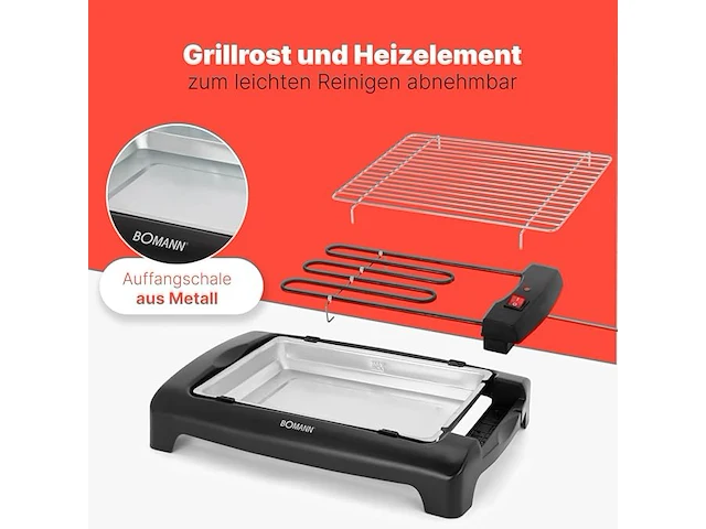 Bomann elektrische barbecue grill - afbeelding 3 van  5