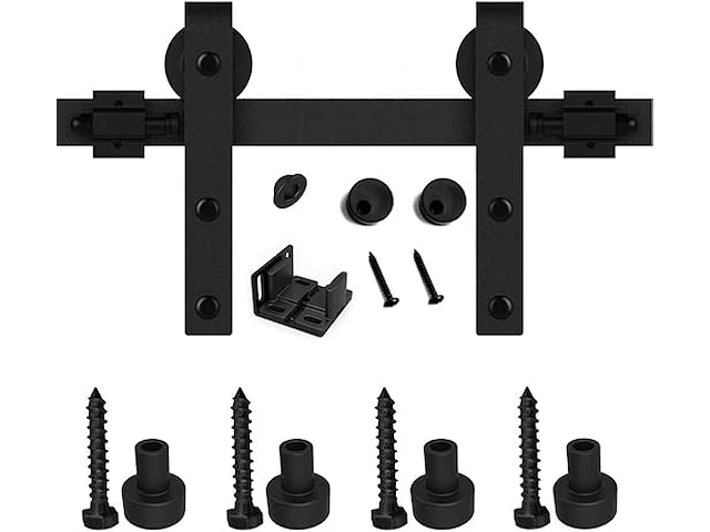 Bonikluba 108 cm mini schuifdeur-hardware-kit voor tv-standaard - afbeelding 2 van  3