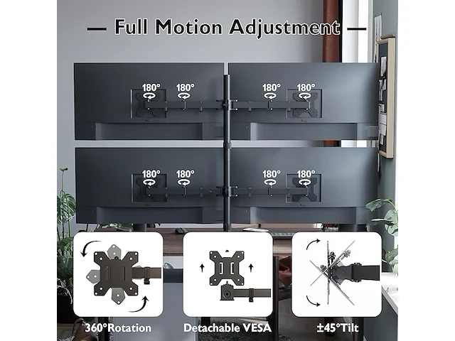 Bontec monitor arm 4 schermen - afbeelding 2 van  4