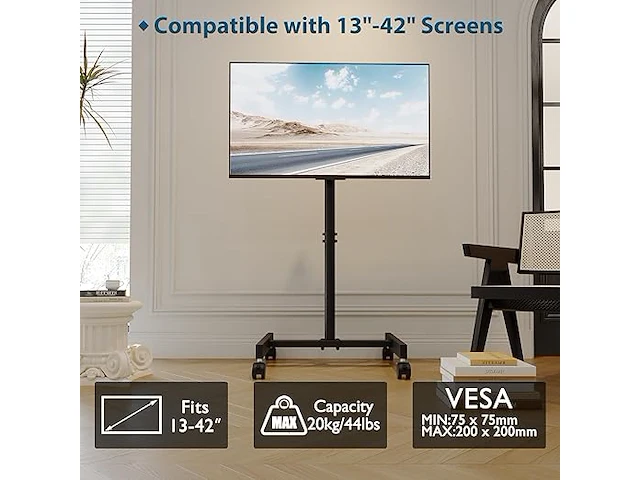 Bontec tv stand voor 13-42 inch platte gebogen tv's - afbeelding 3 van  3