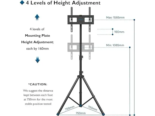 Bontec tv vloerstandaard - afbeelding 2 van  3