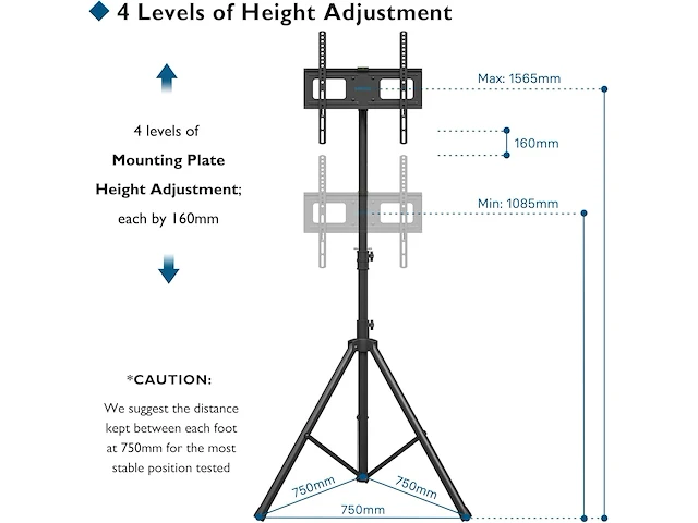 Bontec tv vloerstandaard - afbeelding 2 van  3