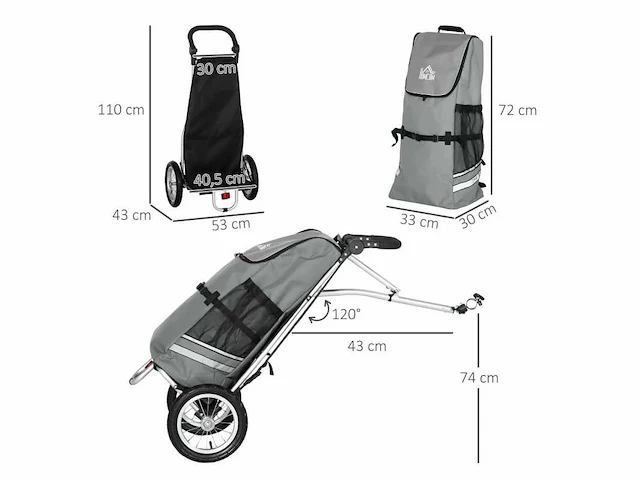 Boodschappentrolley voor vouwfiets - afbeelding 7 van  12