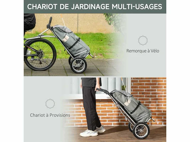 Boodschappentrolley voor vouwfiets - afbeelding 8 van  12