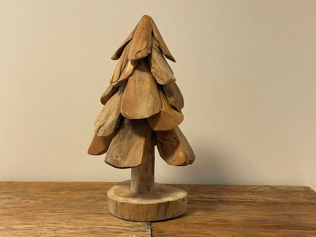 Boom / tree in teak h40cm - afbeelding 1 van  1