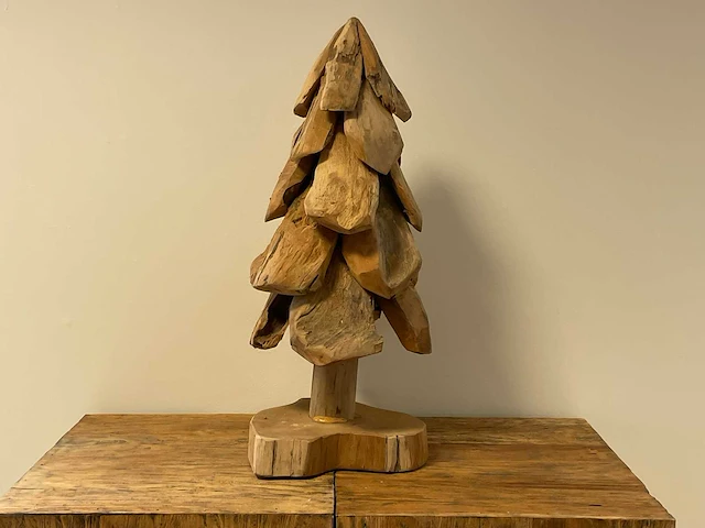 Boom / tree in teak h50cm - afbeelding 1 van  1