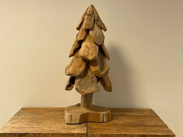 Boom / tree in teak h50cm - afbeelding 1 van  1