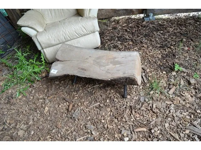 Boomstam salontafel, stenen tuinbeeld - afbeelding 3 van  7