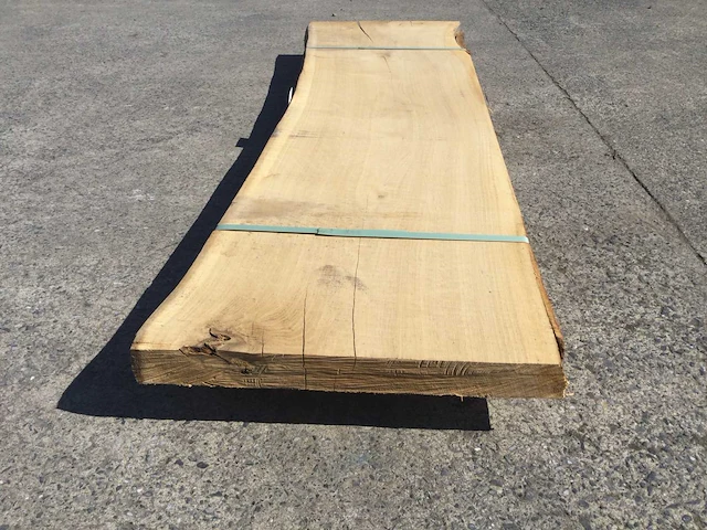 Boomstam tafelblad eiken 2200 x 520 x 60 mm - afbeelding 2 van  5