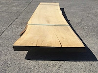 Boomstam tafelblad eiken 2200 x 520 x 60 mm - afbeelding 4 van  5