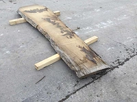 Boomstam tafelblad eiken 2450 x 450 x 50 mm - afbeelding 3 van  4