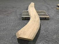 Boomstam tafelblad eiken 3670 x 350 x 70 mm - afbeelding 2 van  6