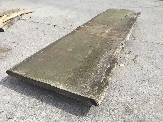 Boomstam tafelblad eiken 4470 x 1200 x 80 mm - afbeelding 1 van  7