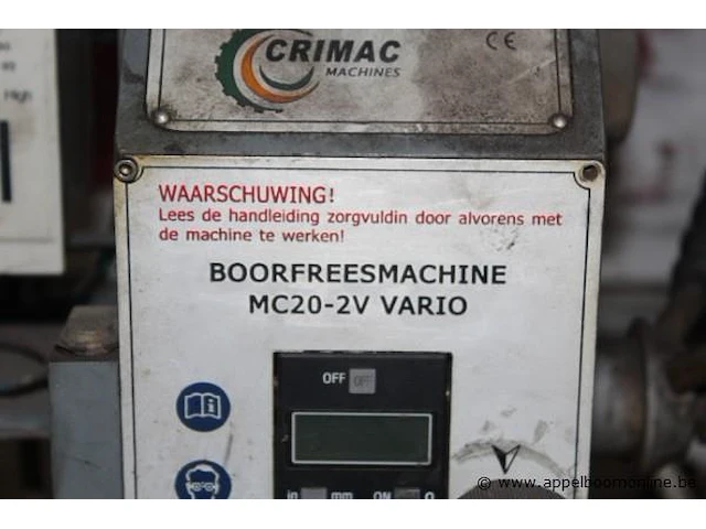 Boorfressmachine crimac, mc20-2v vario met toebehoren - afbeelding 2 van  5