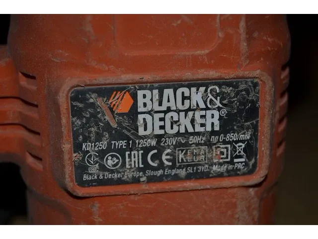 Boorhamer black&decker kd1250 in koffer, gasbrander welco (18,16) - afbeelding 6 van  8