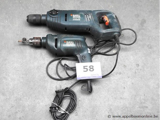 Boorhamer black&decker, werking niet gekend plus schroefmachine black&decker, werking niet gekend - afbeelding 1 van  2