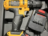 Boorhamer en accu schroevendraaier in koffer - afbeelding 3 van  5