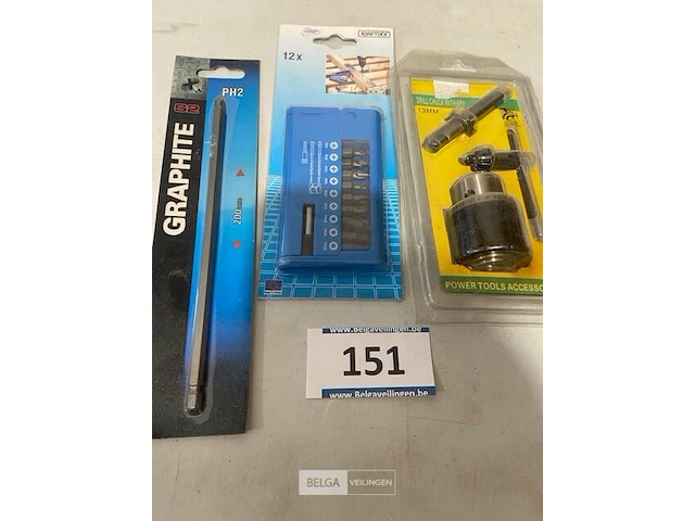 Boorkop - 12 delige bitsenset - bits ph2 lengte 200mm - afbeelding 1 van  3