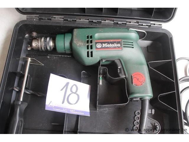 Boormachine metabo be504, werking niet gekend, in koffer - afbeelding 1 van  2