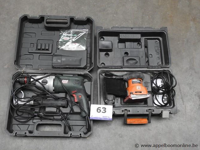 Boormachine propower, werking niet gekend plus schuurmachine worx, werking niet gekend - afbeelding 1 van  3