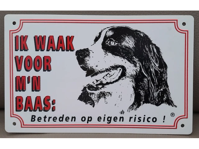 Bord 'ik waak voor mijn baas' (1) - afbeelding 1 van  3