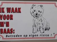 Bord 'ik waak voor mijn baas' (2) - afbeelding 1 van  3