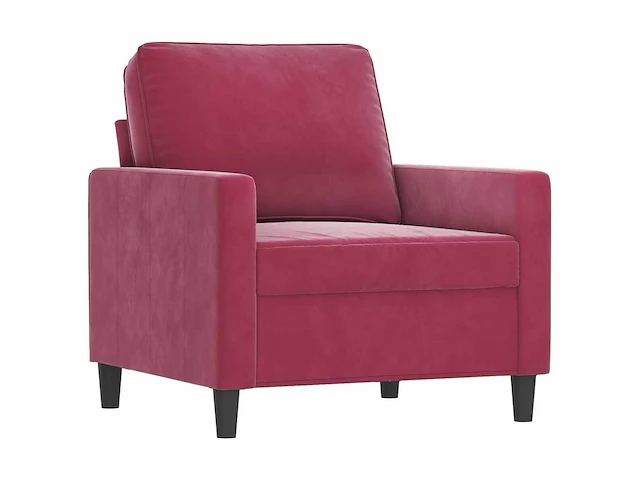 Bordeaux rode fauteuil 60 cm fluweel - afbeelding 3 van  9