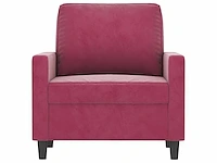 Bordeaux rode fauteuil 60 cm fluweel - afbeelding 4 van  9