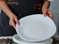 Bordenset laglint 25,4cm wit vierkant - afbeelding 2 van  4