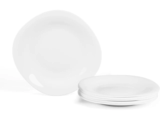 Bordenset laglint 25,4cm wit vierkant - afbeelding 1 van  4