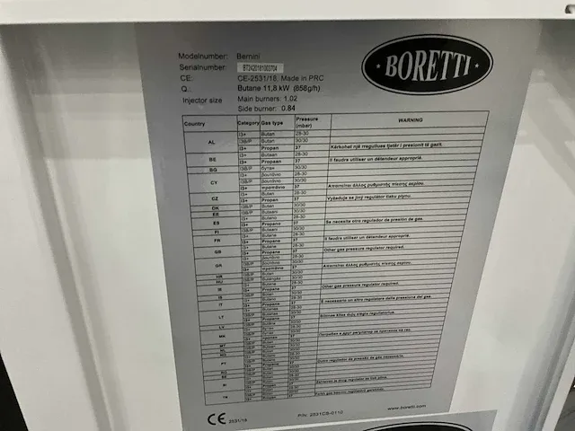 Boretti bernini gas bbq - afbeelding 2 van  10