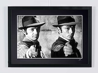 Borsalino 1970 - jean-paul belmondo (françois capella) & alain delon (roch siffredi). - fine art photography - luxe houten lijst 70x50 cm - gelimiteerde oplage van 30 stuks - afbeelding 3 van  7