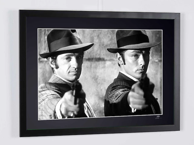Borsalino 1970 - jean-paul belmondo (françois capella) & alain delon (roch siffredi). - fine art photography - luxe houten lijst 70x50 cm - gelimiteerde oplage van 30 stuks - afbeelding 5 van  7