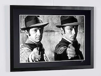 Borsalino 1970 - jean-paul belmondo (françois capella) & alain delon (roch siffredi). - fine art photography - luxe houten lijst 70x50 cm - gelimiteerde oplage van 30 stuks - afbeelding 5 van  7
