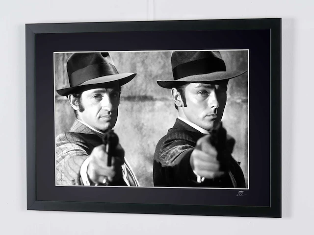 Borsalino 1970 - jean-paul belmondo (françois capella) & alain delon (roch siffredi). - fine art photography - luxe houten lijst 70x50 cm - gelimiteerde oplage van 30 stuks - afbeelding 7 van  7