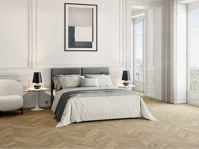 Borstbed 140x190 - grijze stof - afbeelding 1 van  6