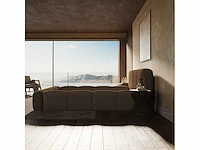 Borstbed 140x190 - taupe bouclé stof - afbeelding 3 van  7