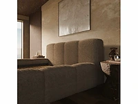 Borstbed 140x190 - taupe bouclé stof - afbeelding 6 van  7