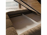 Borstbed 140x190 - taupe bouclé stof - afbeelding 7 van  7