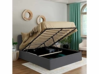 Borstbed 140x190cm - grijze stof met bedbodem - afbeelding 4 van  11