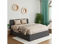 Borstbed 140x190cm - grijze stof met bedbodem - afbeelding 5 van  11