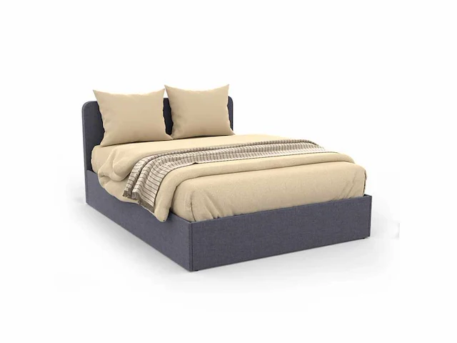 Borstbed 140x190cm - grijze stof met bedbodem - afbeelding 6 van  11