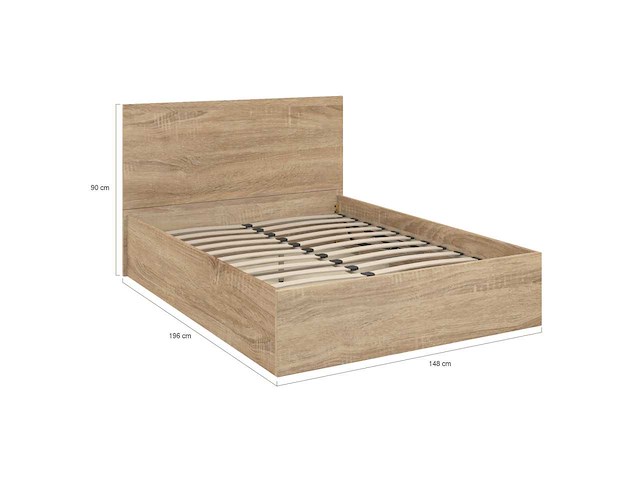 Borstbed 140x190cm - houteffect - afbeelding 12 van  14