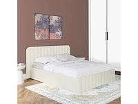 Borstbed in badstof met bedbodem en hoofdeinde 160x200cm - afbeelding 2 van  8