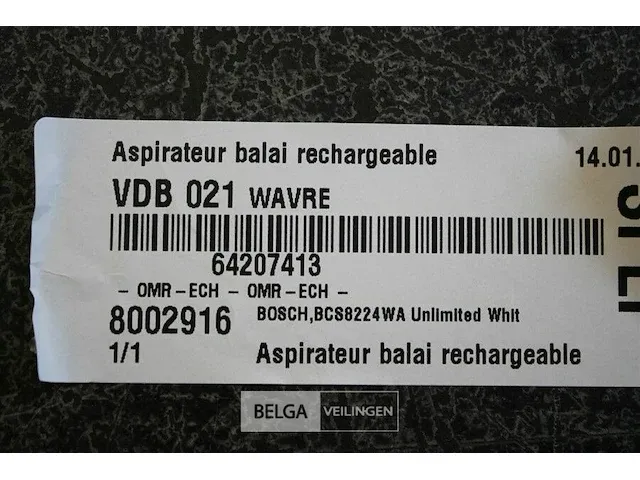 Bosch bcs8224wa unlimited white oplaadbare steelstofzuiger - afbeelding 3 van  3